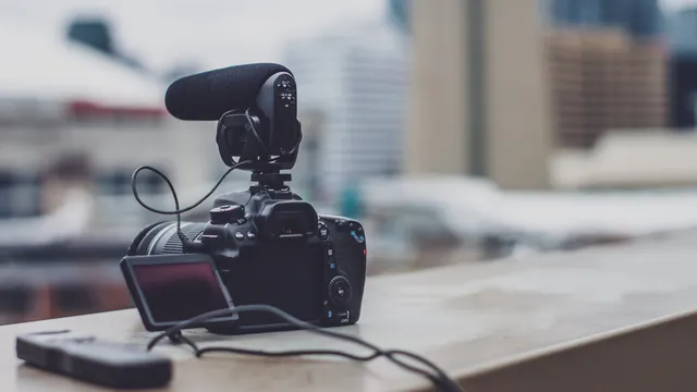 A camera set up for a creative photography and video session.